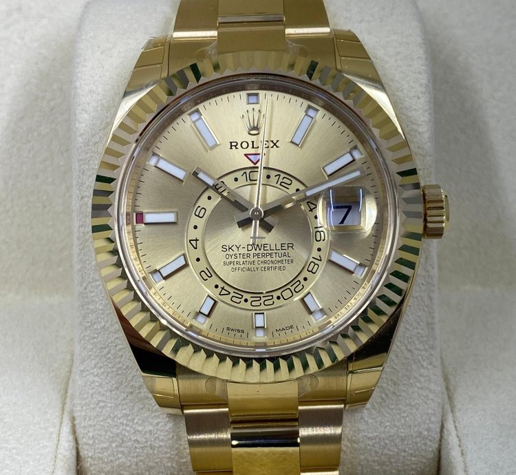 Rolex Sky-dweller Yellow Gold Stick Index 326938