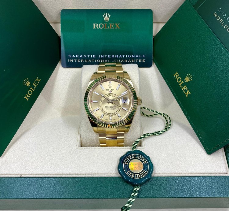 Rolex Sky-dweller Yellow Gold Stick Index 326938