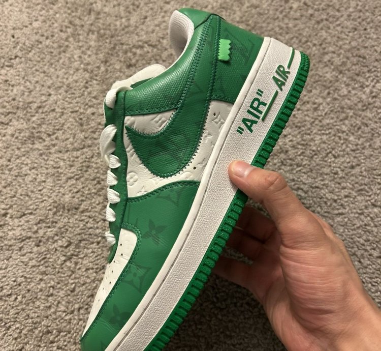 Louis Vuitton Off White Air Force 1 Low White Green Size 7 5