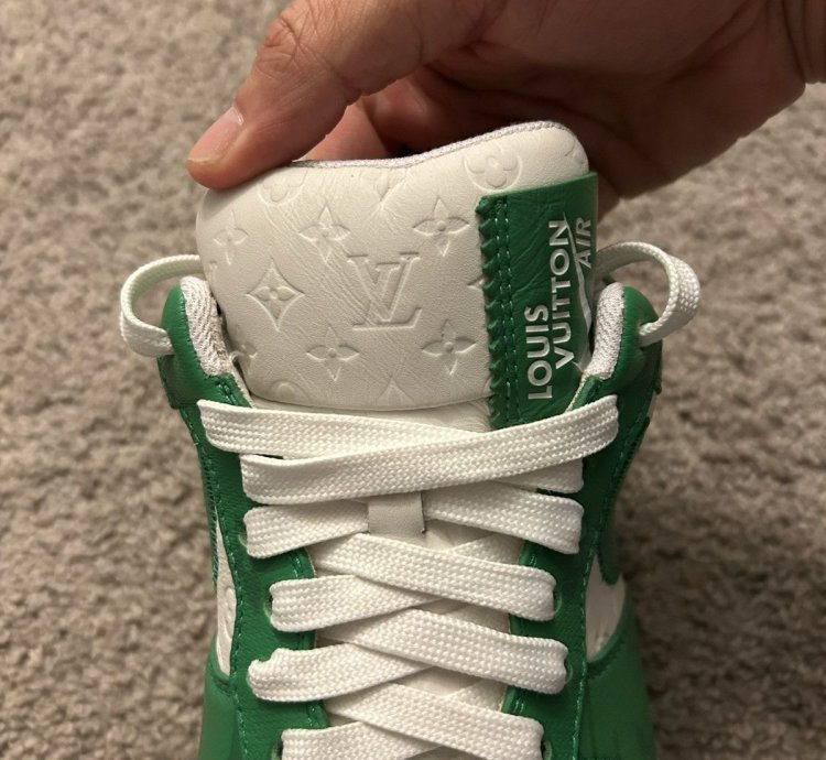 Louis Vuitton Off White Air Force 1 Low White Green Size 7 5