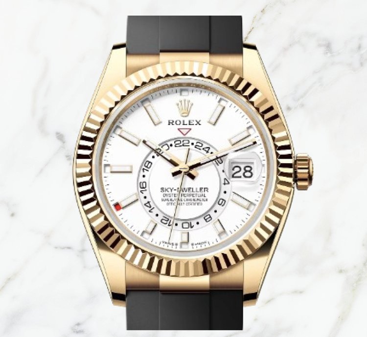 Rolex Sky-dweller Yellow Gold White Dial 336238 new Unworn