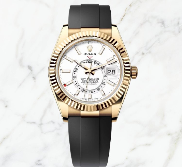 Rolex Sky-dweller Yellow Gold White Dial 336238 new Unworn