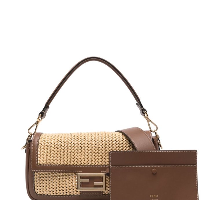 Fendi Baguette Macramé Detail Shoulder Bag