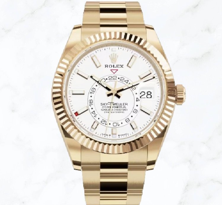 Rolex Sky-dweller Yellow Gold White Dial 336938 new Unworn