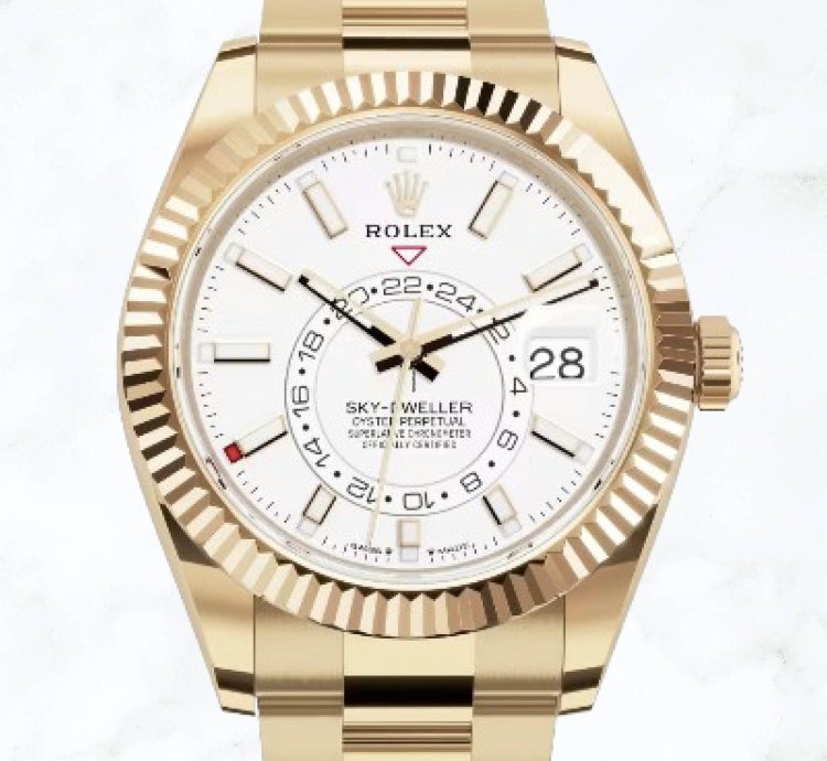 Rolex Sky-dweller Yellow Gold White Dial 336938 new Unworn