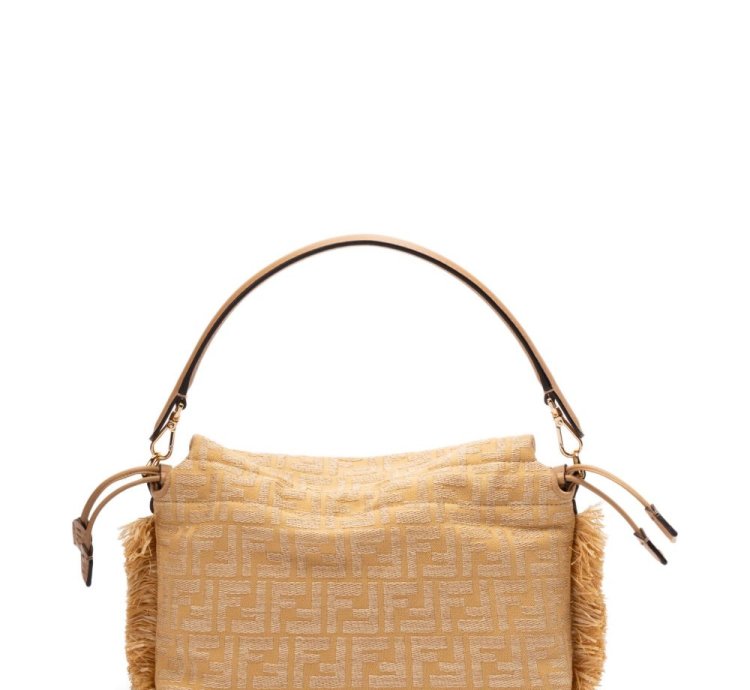 Fendi Zucca Mamma Fringed Canvas Shoulder Bag