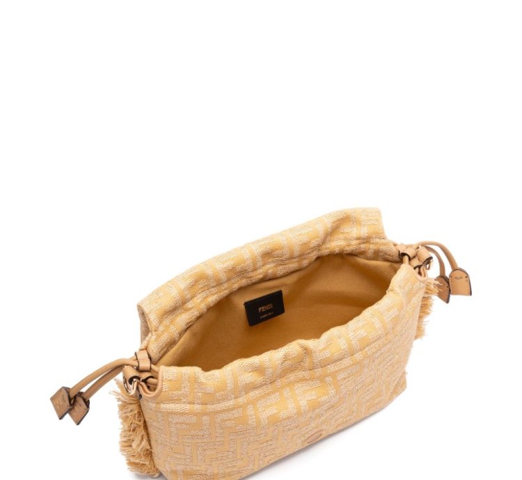 Fendi Zucca Mamma Fringed Canvas Shoulder Bag