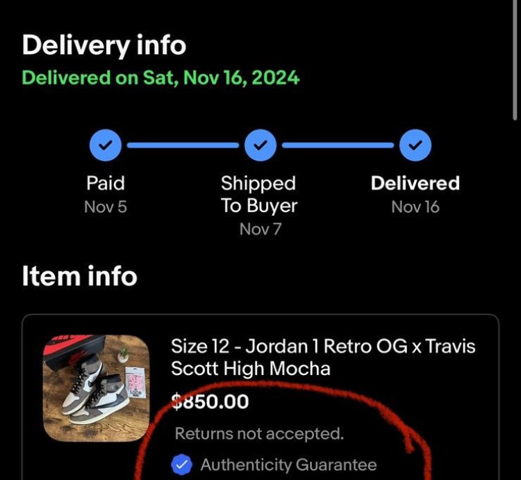 Men Travis Scott Air Jordan 1 Retro High Og Mocha