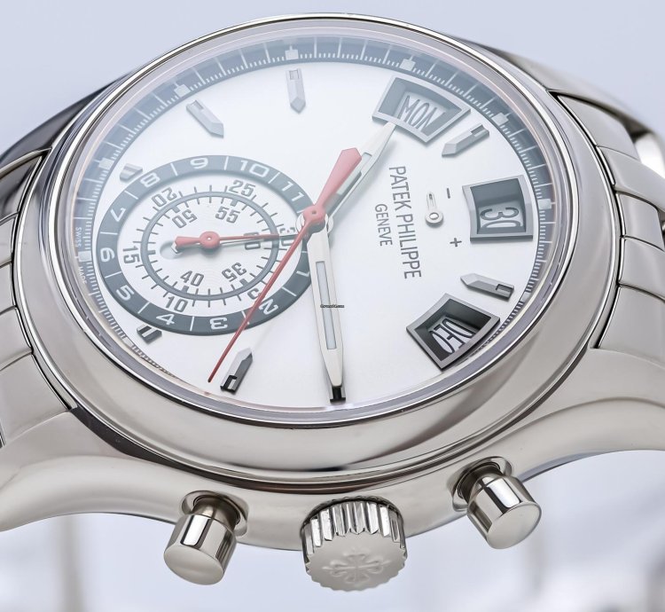 Patek Philippe Annual Calendar Chronograph Ref 5960-1a-001 Box Papers Bj-2015 Service Dec 2024