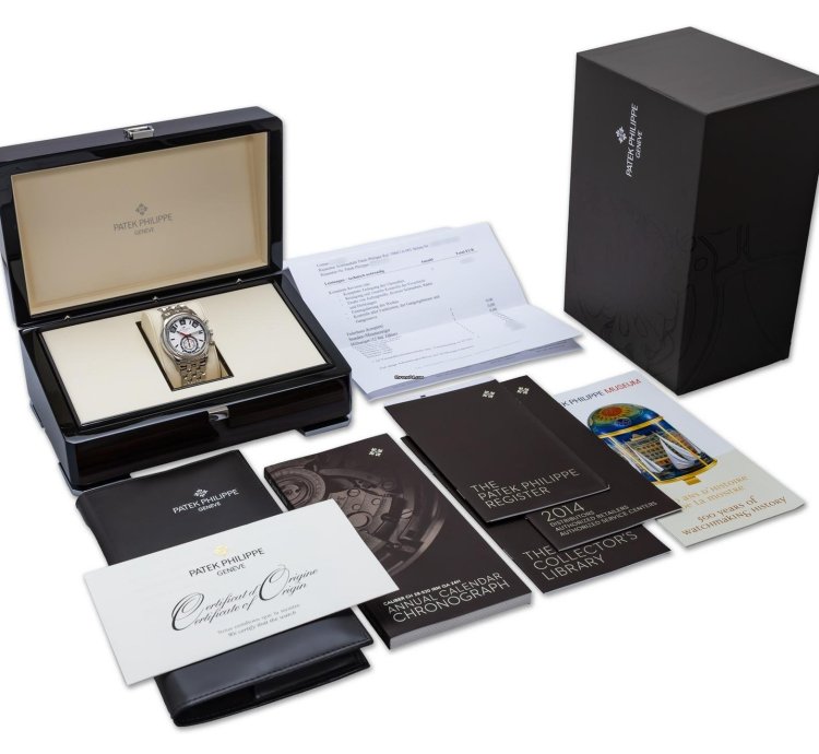 Patek Philippe Annual Calendar Chronograph Ref 5960-1a-001 Box Papers Bj-2015 Service Dec 2024