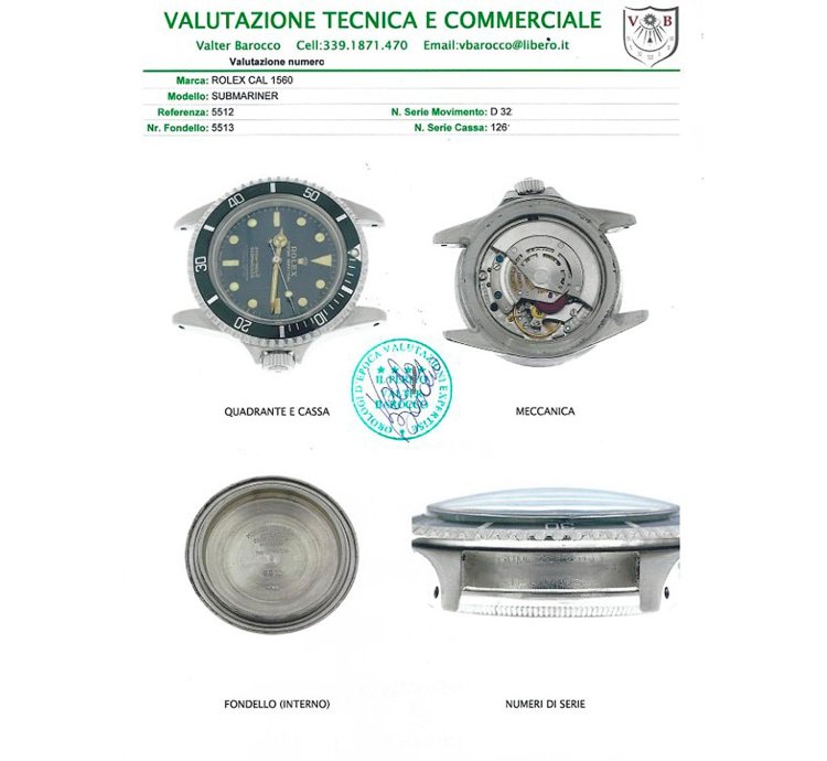 Rolex Submariner no Date Vintage Submariner No Date Ref 5512 4 Lines Dial From The Year 1965