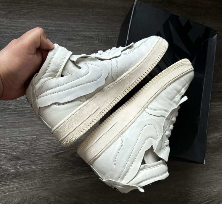Nike Af1 Air Force 1 Mid Comme Des Garcons Cdg White Sz 9 5