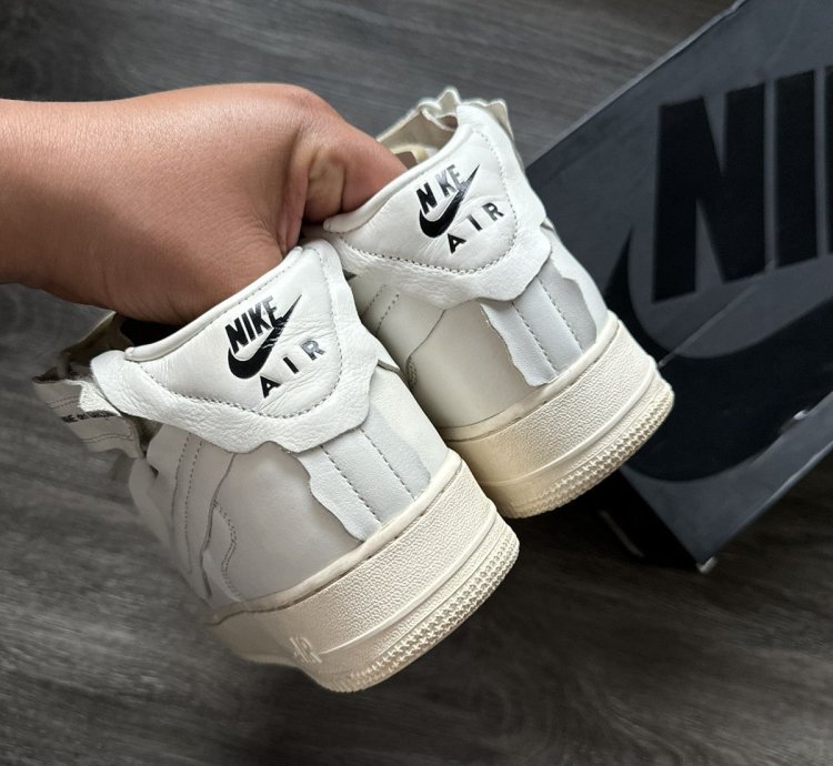 Nike Af1 Air Force 1 Mid Comme Des Garcons Cdg White Sz 9 5