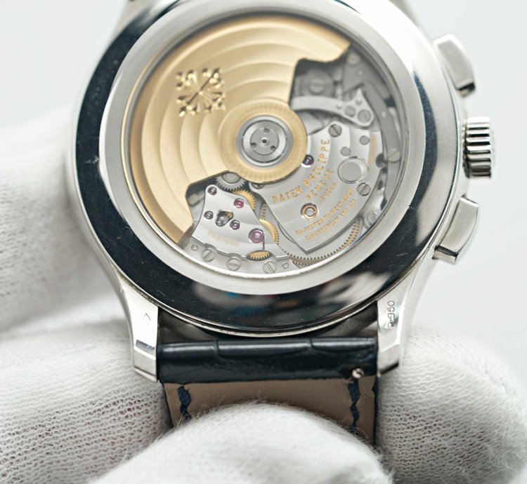 Patek Philippe Annual Calendar Chronograph Serviced 5905p Blue Dial Platinum
