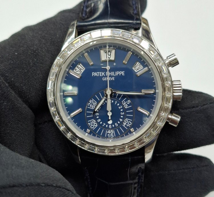 Patek Philippe Annual Calendar Chronograph Unpolish Factory Diamond Settings