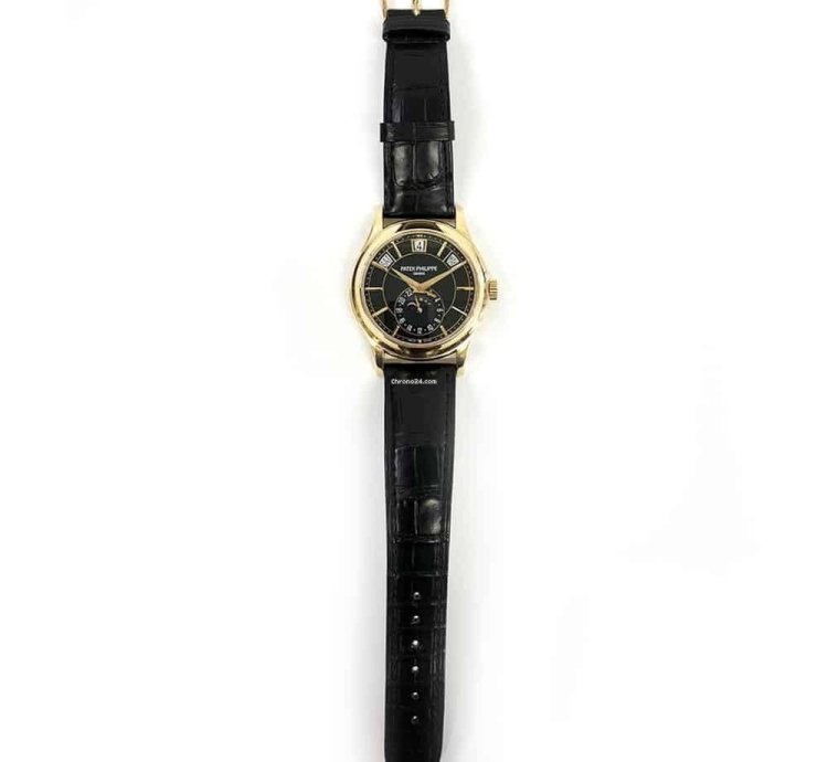 Patek Philippe Annual Calendar Complications Annual Calendar 40mm 5205r-010 Rose Gold With Black Leather Watch Black Dial 2017