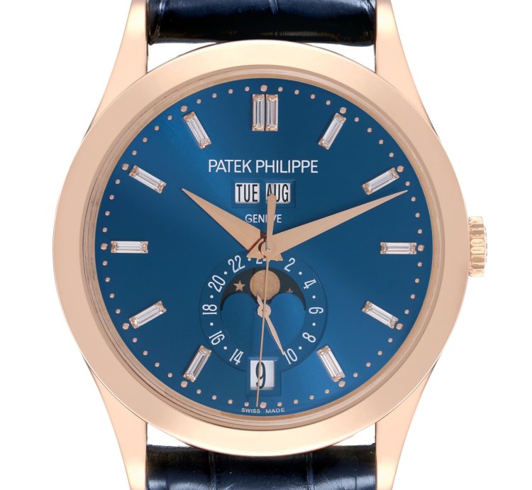 Patek Philippe Annual Calendar Complications Annual Calendar Rose Gold Diamond Watch 5396 Box Papers