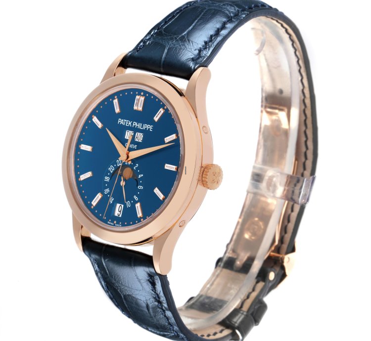 Patek Philippe Annual Calendar Complications Annual Calendar Rose Gold Diamond Watch 5396 Box Papers