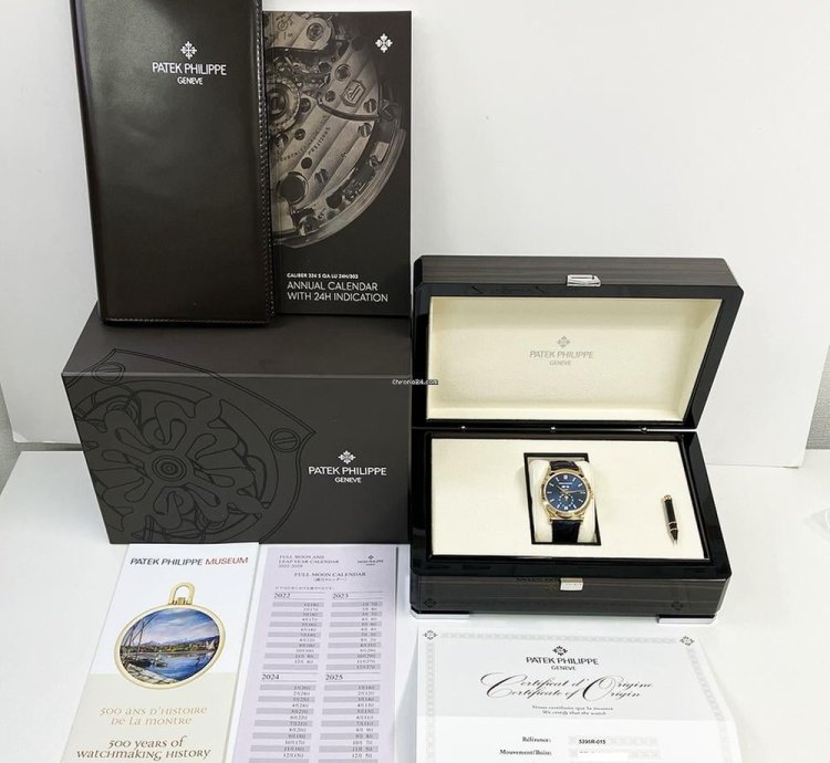 Patek Philippe Annual Calendar Complications Blue Diamond Dial 5396r-015