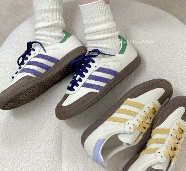 Adidas Samba Core Purple Green Sneakers