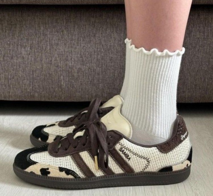 Adidas Samba Notitle Cow Print Brown Sneakers