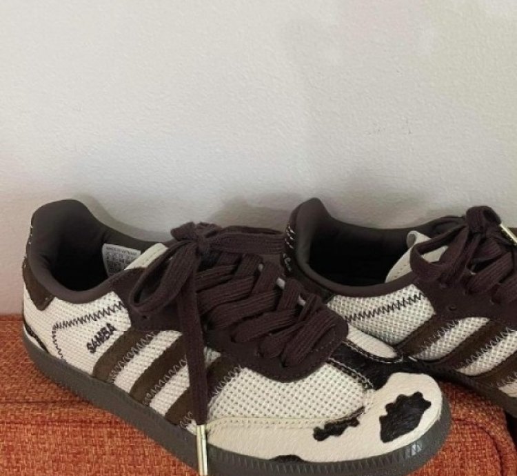 Adidas Samba Notitle Cow Print Brown Sneakers