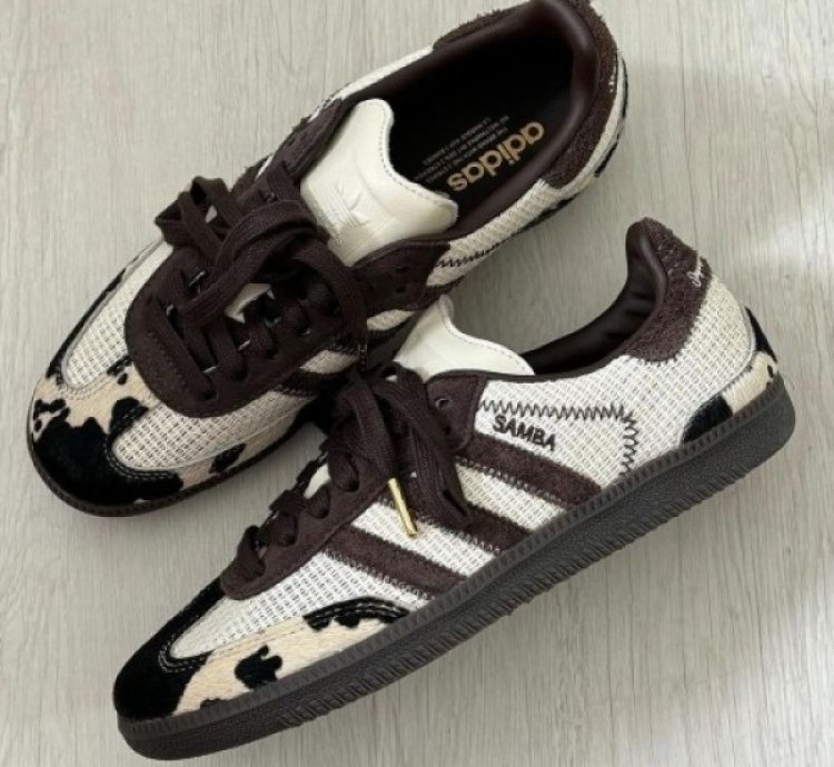 Adidas Samba Notitle Cow Print Brown Sneakers