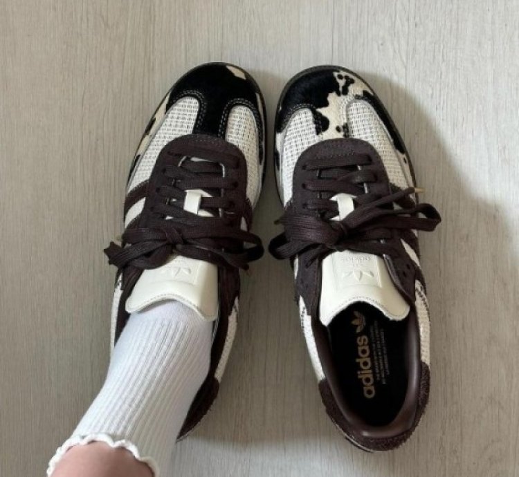Adidas Samba Notitle Cow Print Brown Sneakers