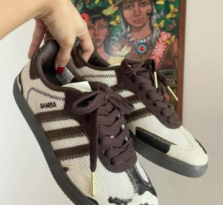 Adidas Samba Notitle Cow Print Brown Sneakers