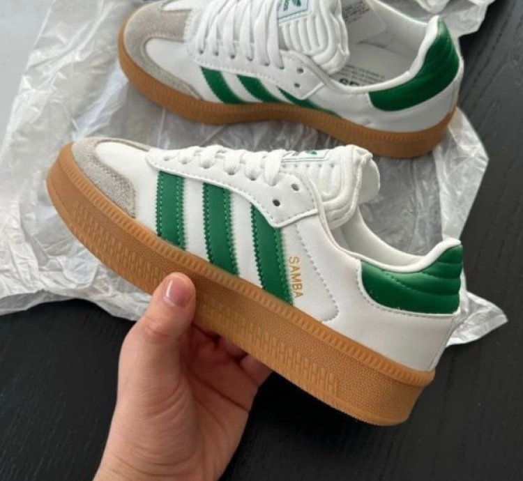 Adidas Samba X Xlg White Green Core Sneakers