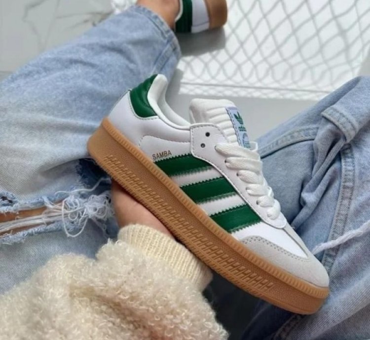 Adidas Samba X Xlg White Green Core Sneakers