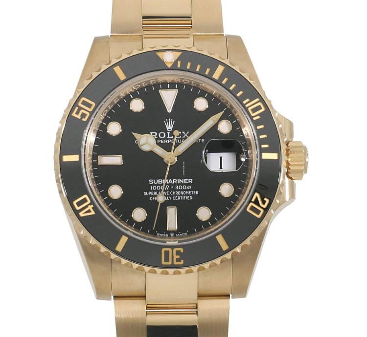 Rolex Submariner Date 126618ln Automatic Yellow Gold Like New Unworn