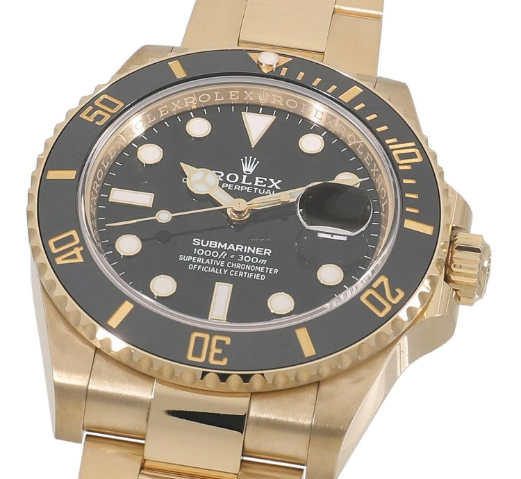 Rolex Submariner Date 126618ln Automatic Yellow Gold Like New Unworn