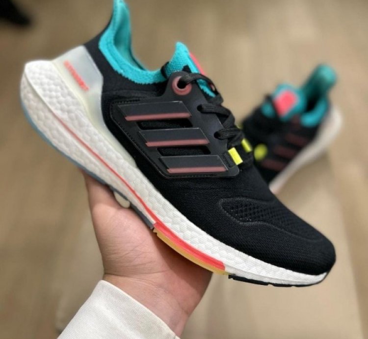 Adidas Ultraboost 22 Black Sky Rush Turbo Running Shoes