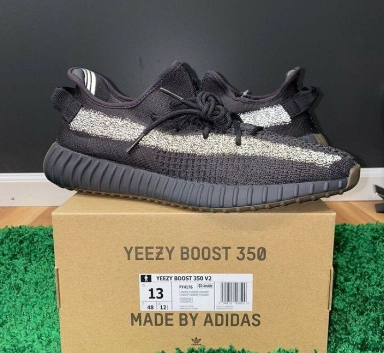 Adidas Yeezy 350 Black Cinder Reflective Sneakers Semi Ua