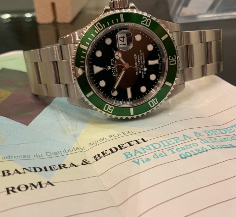 Rolex Submariner Date 16610lv Fat 4 Nos Full Stickers