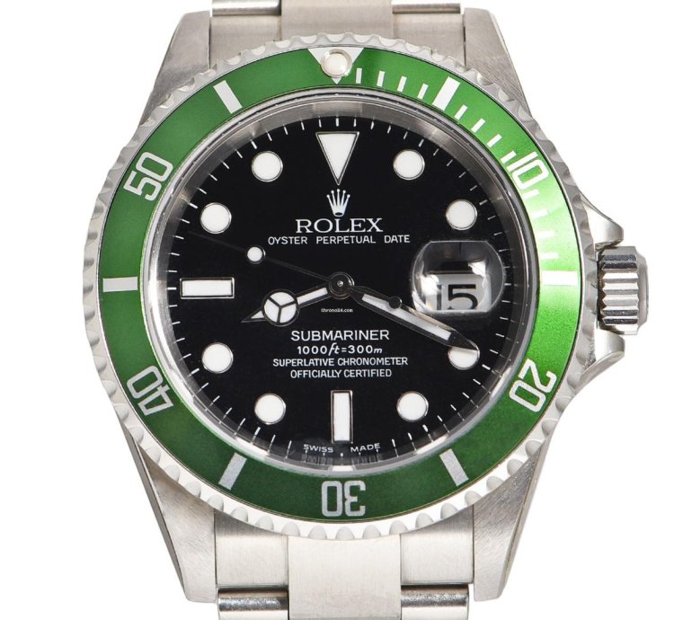 Rolex Submariner Date 16610lv Fat 4 Nos Full Stickers