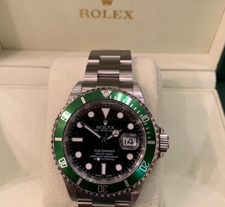 Rolex Submariner Date 16610lv Fat 4 Nos Full Stickers