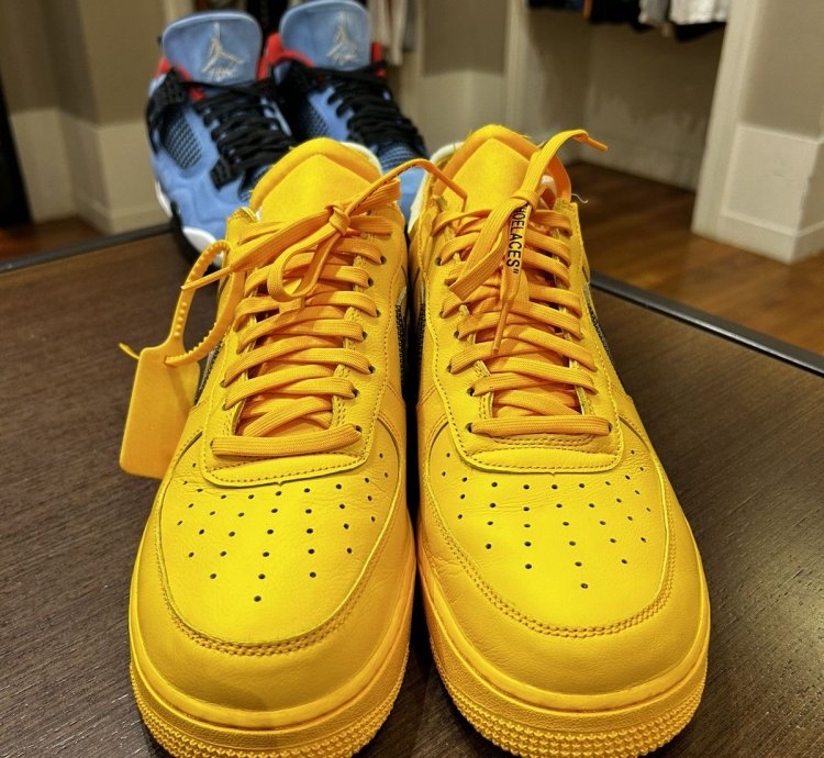 Nike Air Force 1 Low Off-white Ica University Gold