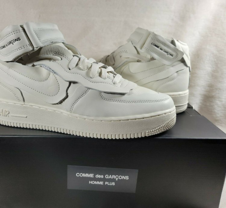 Nike Air Force 1 Mid Comme Des Garcons Cdg White Size 9 5