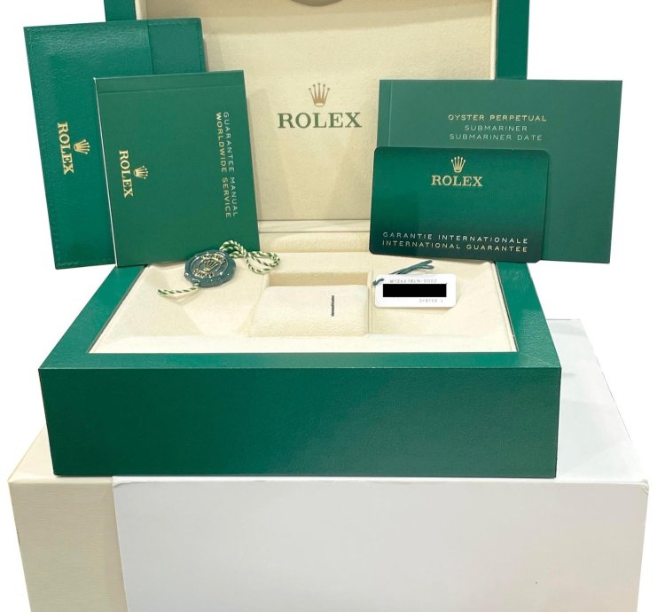 Rolex Submariner Date 2022 New Papers Rolex Submariner Date 41mm 18k Gold Black Watch 126618 Ln Box