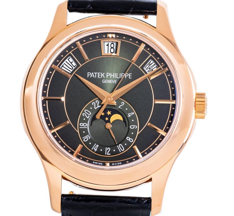 Patek Philippe Annual Calendar Ref 5205r-011 Rose Gold Green Dial Box Papers Bj-2022
