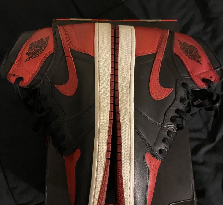 Nike Air Jordan 1 Retro Og High Banned Bred 2016 Size 10 5