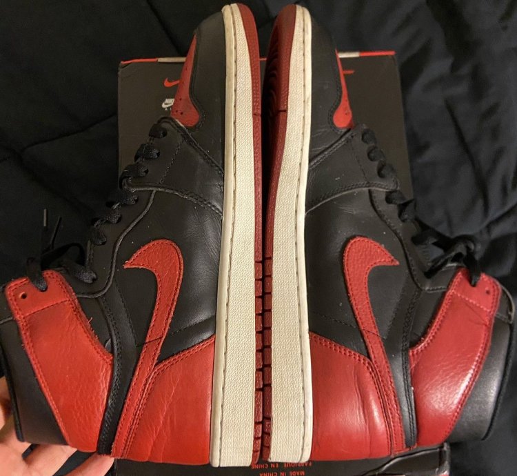 Nike Air Jordan 1 Retro Og High Banned Bred 2016 Size 10 5