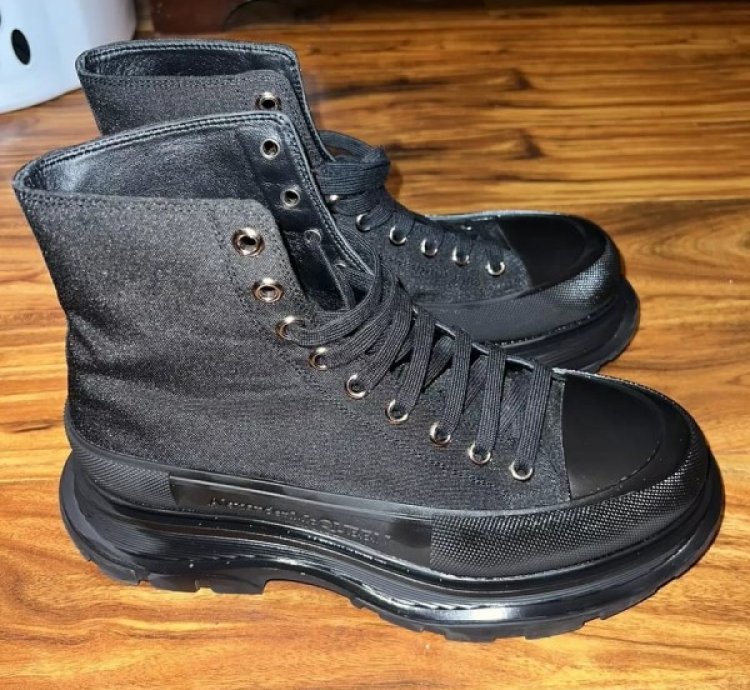 Alexander Mcqueen Tread Slick High Black Boots