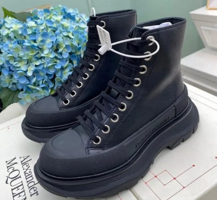 Alexander Mcqueen Tread Slick High Black Boots