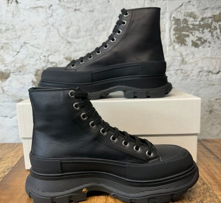 Alexander Mcqueen Tread Slick High Black Boots