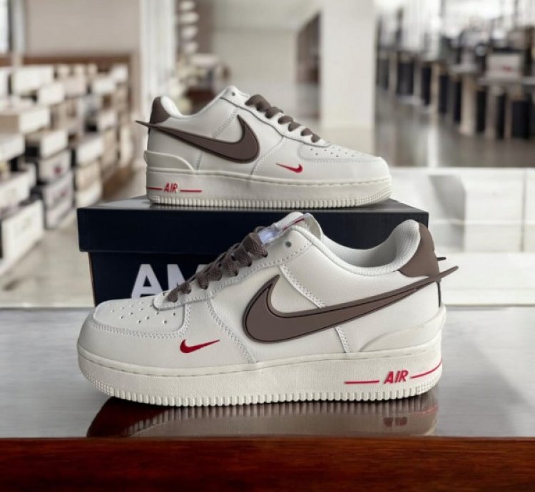 Ambush X Nik E Air Force Milk Coffee Sneakers