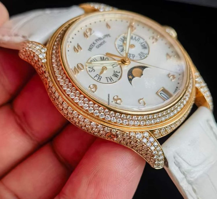 Patek Philippe Annual Calendar Rose Gold Diamond Automatic Ladies Watch 37mm Annual Calendar