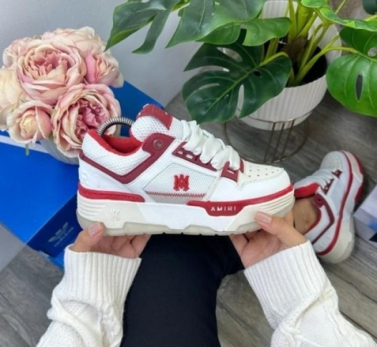Amir Ma 1 Low White Beige Red Sneakers